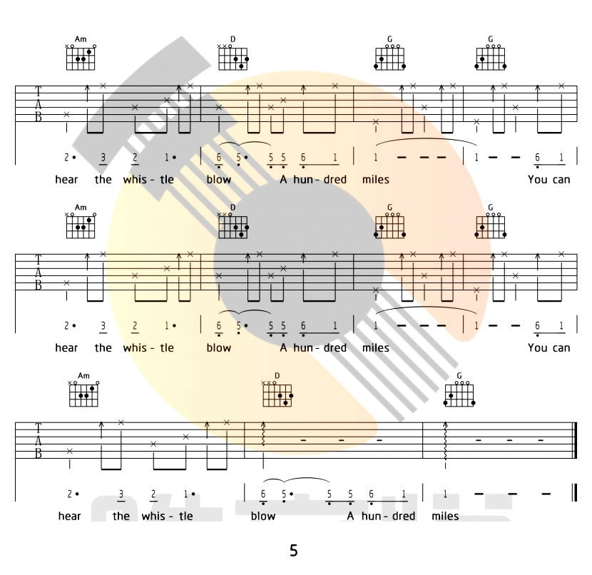 《500miles吉他谱》_佚名_G调_吉他图片谱5张 图5