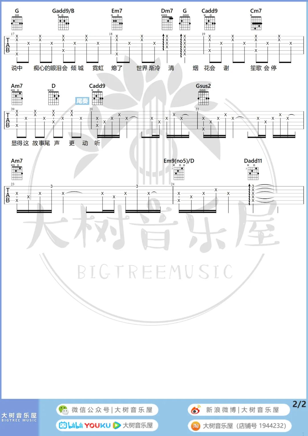 《倾城吉他谱》_陈奕迅_G调_吉他图片谱3张 图3