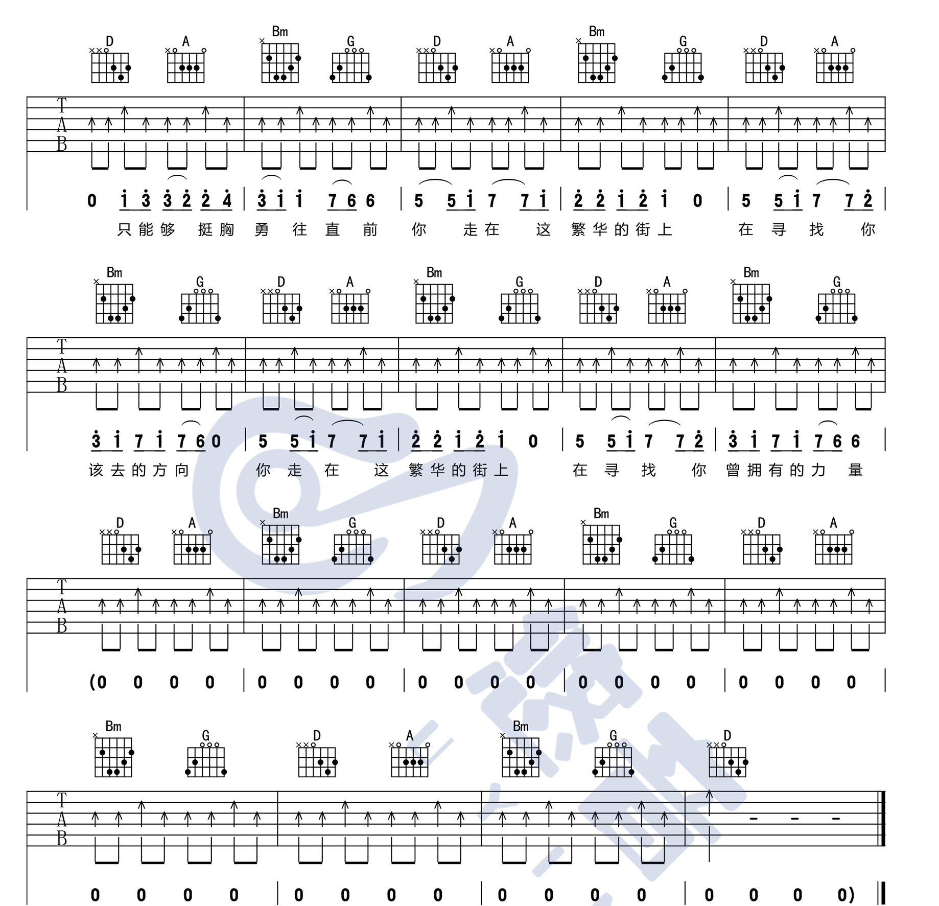 《那一年吉他谱》_许巍_D调_吉他图片谱4张 图4