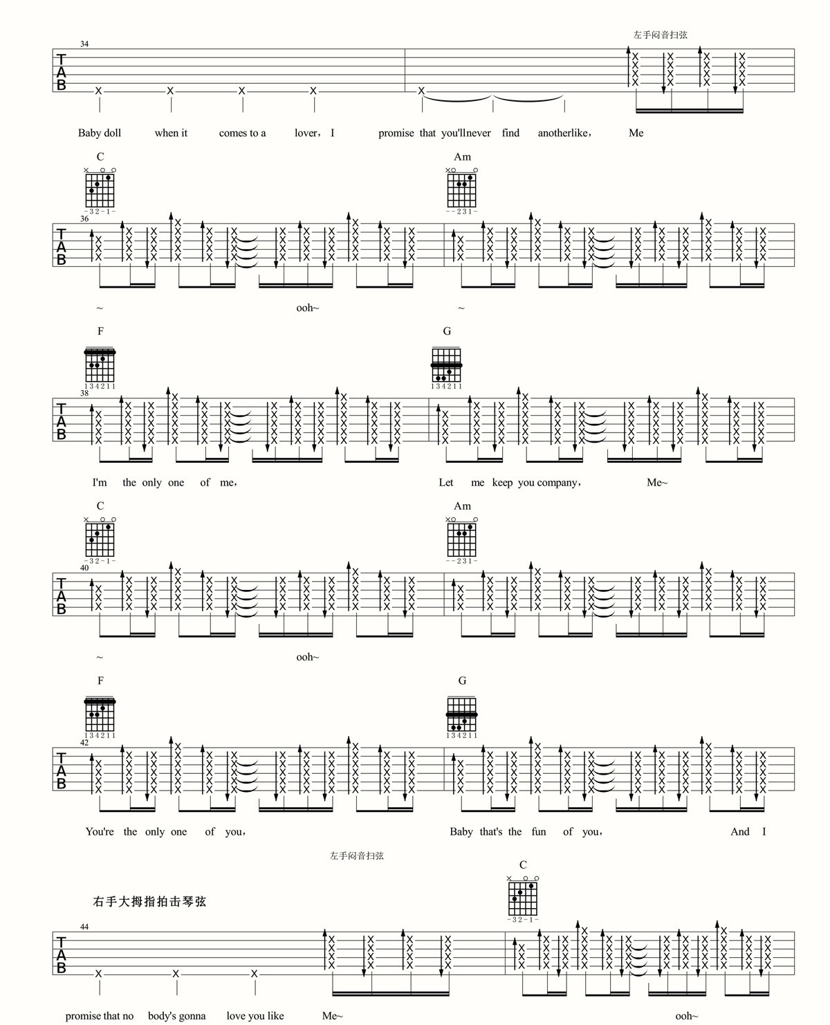 《Me吉他谱》_Taylor Swift_C调_吉他图片谱5张 图4