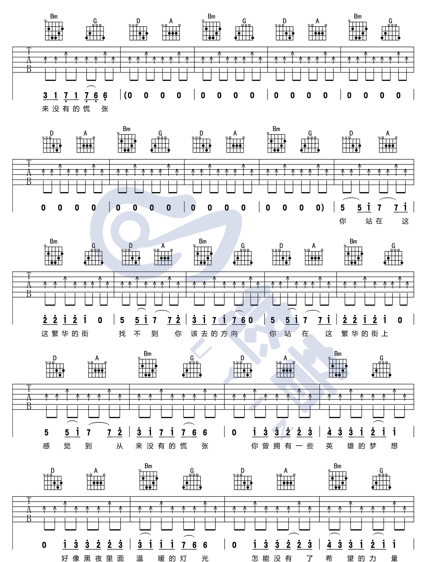 《那一年吉他谱》_许巍_D调_吉他图片谱4张 图3