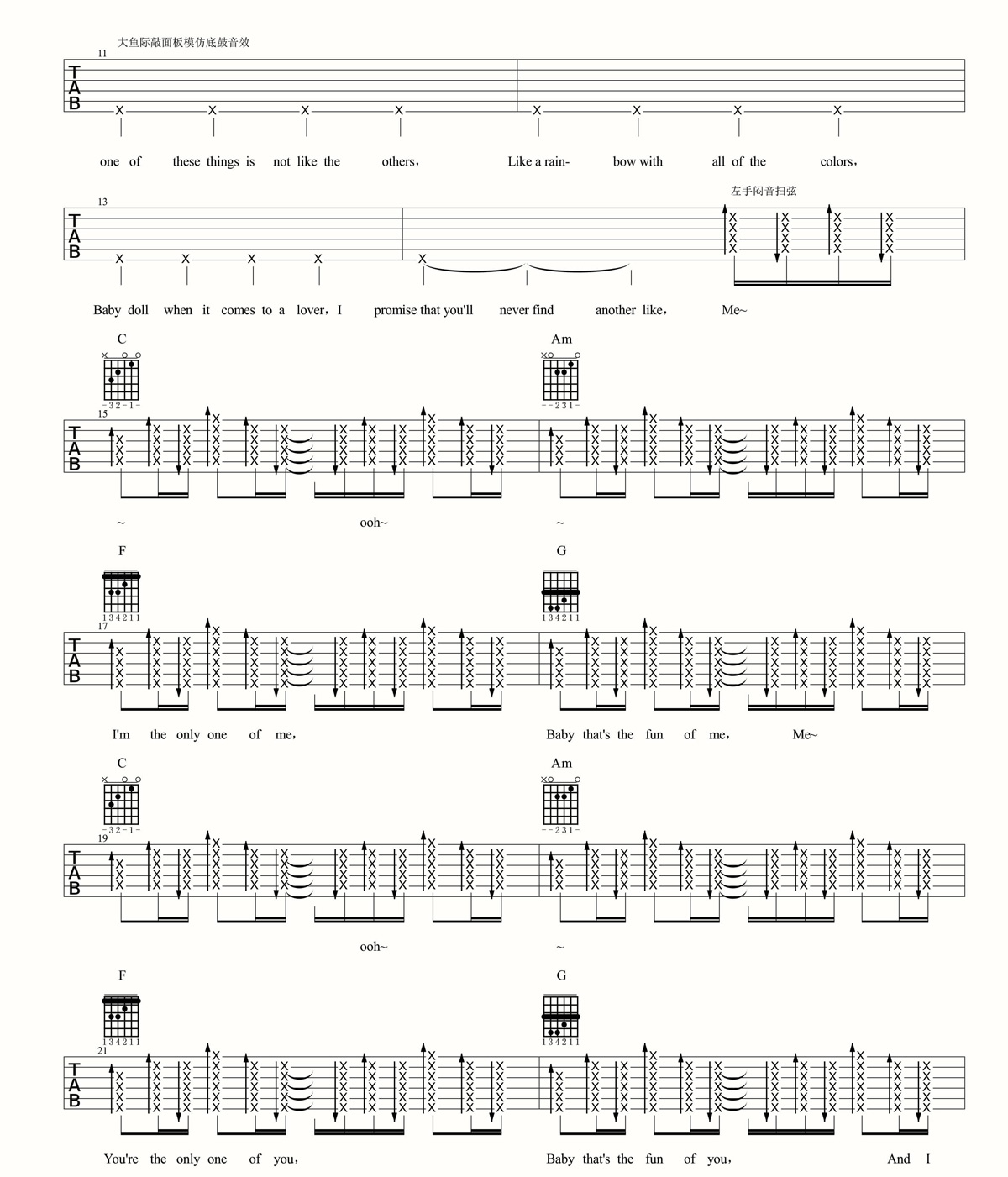 《Me吉他谱》_Taylor Swift_C调_吉他图片谱5张 图2