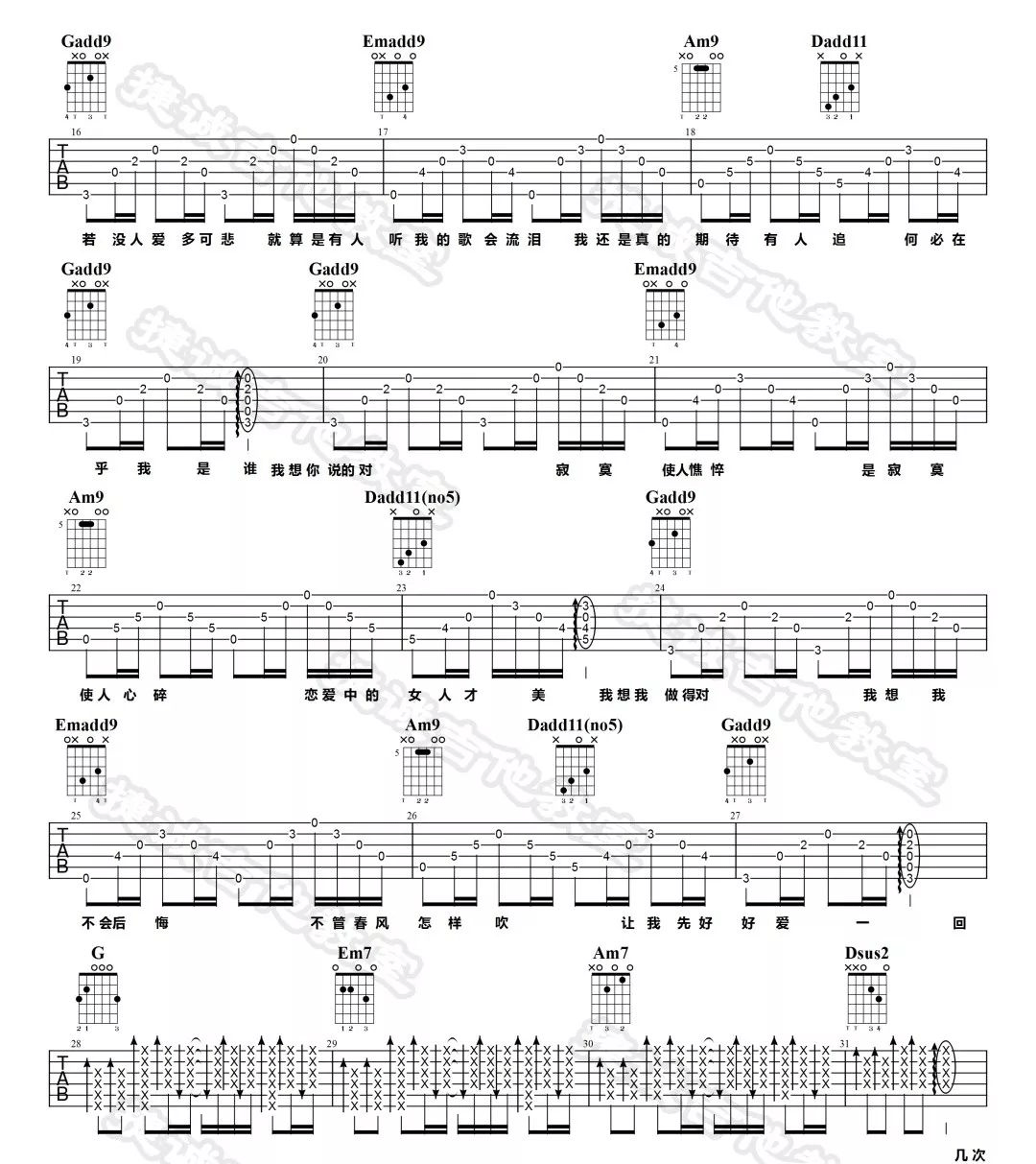 《不必在乎我是谁吉他谱》_李宗盛_G调_吉他图片谱4张 图2