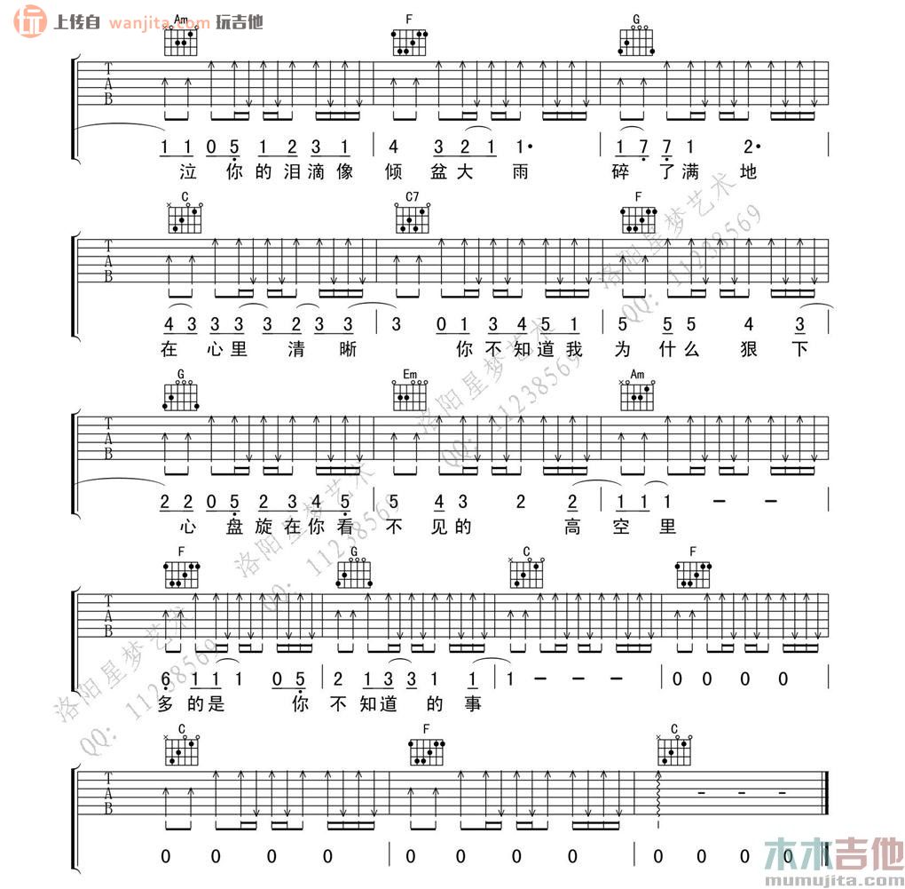 《你不知道的事吉他谱》_王力宏_C调_吉他图片谱2张 图2