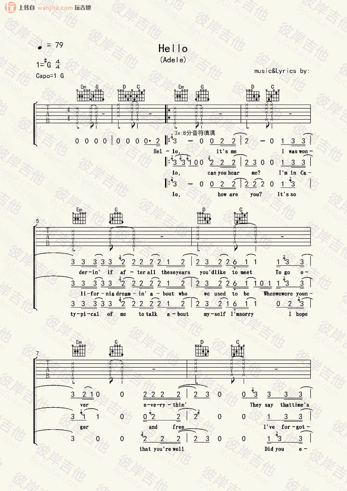 Adele Someone Like You Chords Guitar