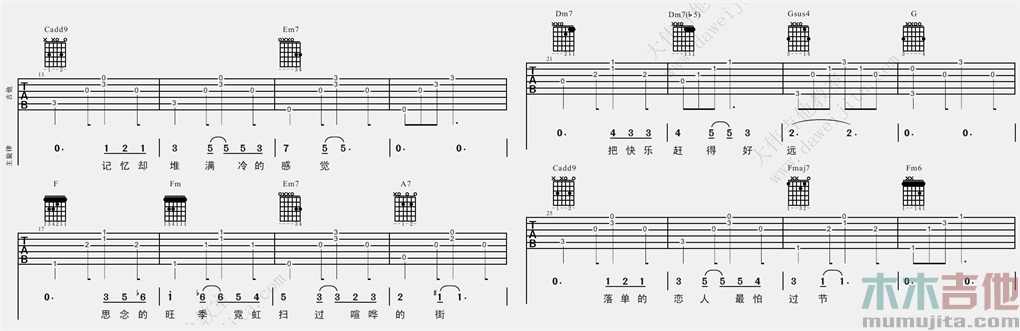《圣诞结吉他谱》_陈奕迅_C调_吉他图片谱2张 图2