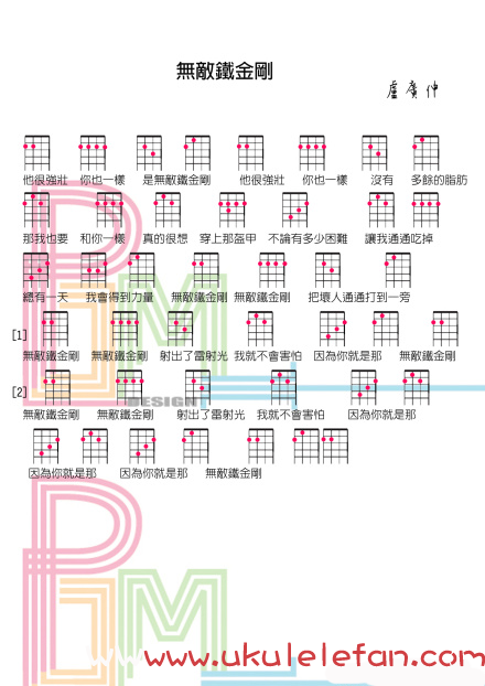 《无敌金刚吉他谱》_卢广仲_未知调_吉他图片谱2张 图1