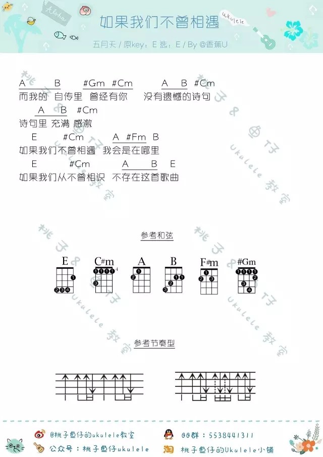 《如果我们不曾相遇吉他谱》_五月天_E调_吉他图片谱2张 图2